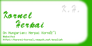 kornel herpai business card